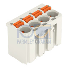 1-conductor female connector, push-button, Push-in CAGE CLAMP&reg;, light gray