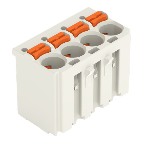 1-conductor female connector, push-button, Push-in CAGE CLAMP&reg;, light gray