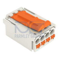 1-conductor male connector, Push-in CAGE CLAMP&reg;, 2.5 mm&sup2;, light gray