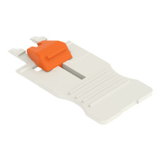 Gripping plate with sliding connector release, for female and male connectors, 2 parts, light gray