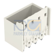 THT male header, 1.4 mm &Oslash; solder pin, straight, light gray