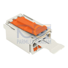 1-conductor male connector, Push-in CAGE CLAMP&reg;, 2.5 mm&sup2;, light gray