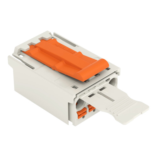 1-conductor male connector, Push-in CAGE CLAMP&reg;, 2.5 mm&sup2;, light gray