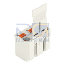 1-conductor female connector, push-button, Push-in CAGE CLAMP&reg;, light gray