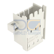 Panel feedthrough male connector, clamping collar, 2.5 mm&sup2;, light gray