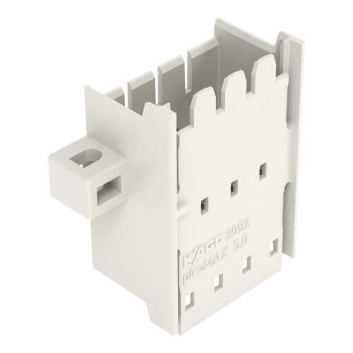 Panel feedthrough male connector, clamping collar, 2.5 mm&sup2;, light gray