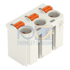 1-conductor female connector, push-button, Push-in CAGE CLAMP&reg;, light gray