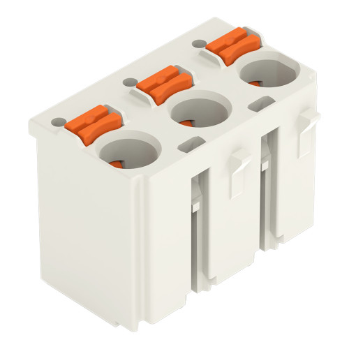 1-conductor female connector, push-button, Push-in CAGE CLAMP&reg;, light gray