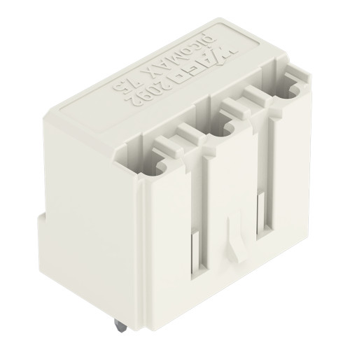 THT female header, straight, Pin spacing 7.5 mm, light gray