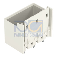 THT male header, 1.4 mm &Oslash; solder pin, straight, light gray