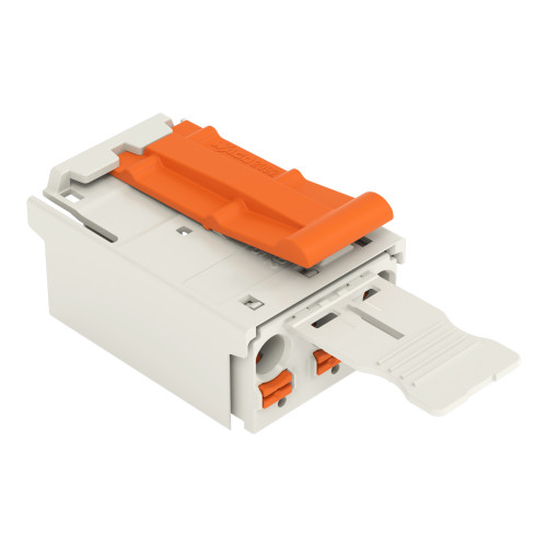 1-conductor male connector, Push-in CAGE CLAMP&reg;, 2.5 mm&sup2;, light gray