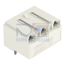 THT female header, angled, Pin spacing 7.5 mm, light gray