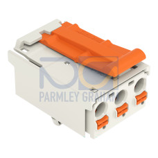 1-conductor male connector, Push-in CAGE CLAMP&reg;, 2.5 mm&sup2;, light gray