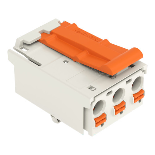 1-conductor male connector, Push-in CAGE CLAMP&reg;, 2.5 mm&sup2;, light gray