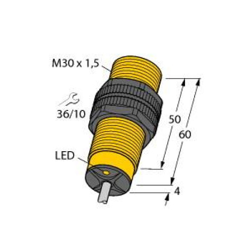 Inductive Sensor, With Extended Temperature Range, Operating voltage 1065