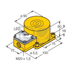 Inductive Sensor, With Extended Switching Distance, Operating voltage 1065