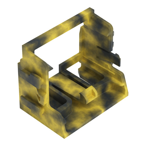 Mounting carrier, for 10-wire connectors, 221 Series - 4 mm&sup2;, dark gray/yellow