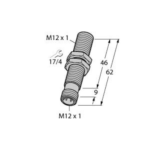 Inductive Sensor, With Analog Output, Operating voltage 1530 VDC