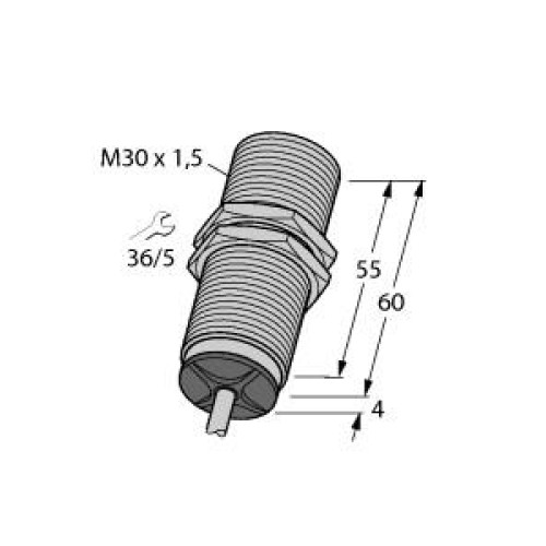 Inductive Sensor, With Analog Output, Operating voltage 1530 VDC