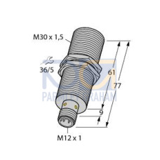Inductive Sensor, With Analog Output, Operating voltage 1530 VDC
