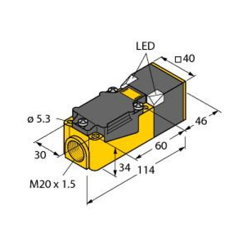 Inductive Sensor, With Extended Switching Distance, Operating voltage 1065