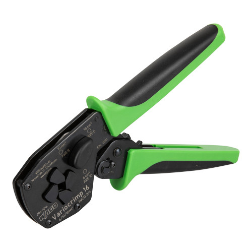 Variocrimp 16 crimping tool, for insulated and uninsulated ferrules, Crimping range: 6, 10 and 16 mm&sup2;, green/black