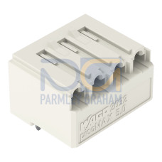 THR female header, angled, Pin spacing 5 mm, light gray