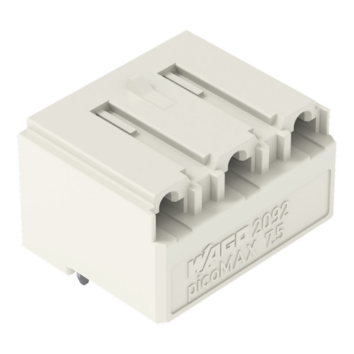 THR female header, angled, Pin spacing 7.5 mm, light gray