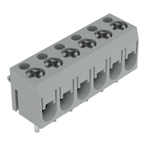 PCB terminal block, 2.5 mm&sup2;, Pin spacing 5 mm, gray