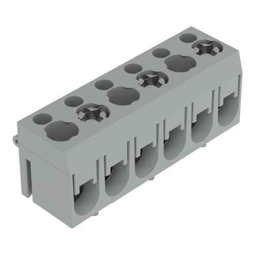 PCB terminal block, 2.5 mm&sup2;, Pin spacing 10 mm, gray