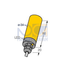 Inductive Sensor, Operating voltage 1065 VDC, Rated switching distance