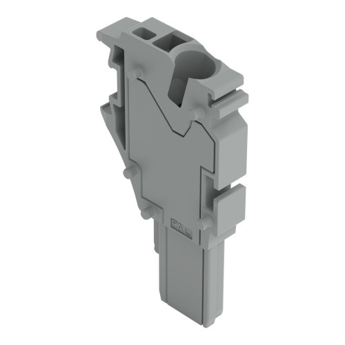 End module for 1-conductor female connector, Push-in CAGE CLAMP&reg;, 4 mm&sup2;, gray