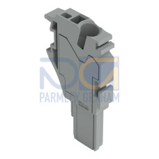 Start module for 1-conductor female connector, Push-in CAGE CLAMP&reg;, 4 mm&sup2;, gray