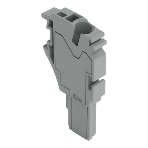 Start module for 1-conductor female connector, Push-in CAGE CLAMP&reg;, 4 mm&sup2;, gray