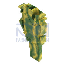 End module for 1-conductor female connector, Push-in CAGE CLAMP&reg;, 4 mm&sup2;, green-yellow