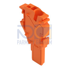 End module for 1-conductor female connector, Push-in CAGE CLAMP&reg;, 4 mm&sup2;, orange