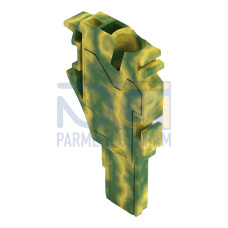 Start module for 1-conductor female connector, Push-in CAGE CLAMP&reg;, 4 mm&sup2;, green-yellow