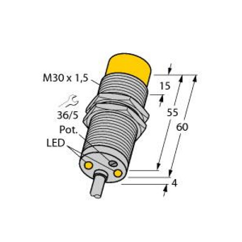 Inductive Sensor, Rotation speed monitor, Operating voltage 1065 VDC