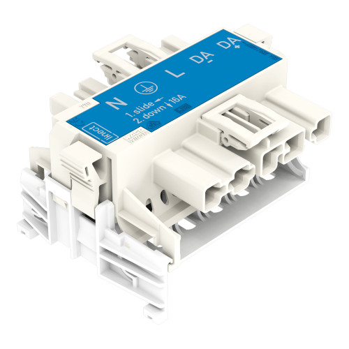 Linect® T-connector, 5-pole, Cod. I, blue - 770-7105