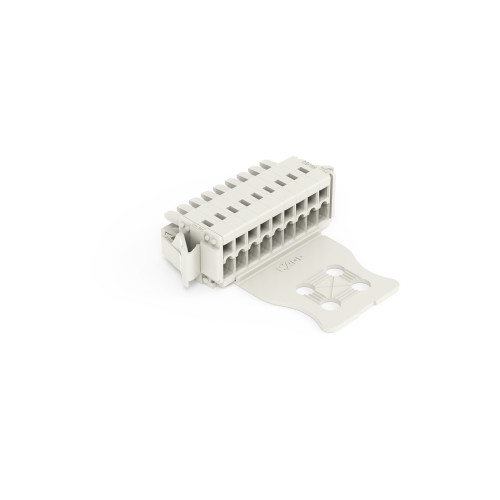 1-conductor female connector, CAGE CLAMP&reg;, 1.5 mm&sup2;, light gray