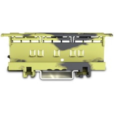 Mounting carrier, 221 Series - 6 mm&sup2;, for DIN-35 rail mounting/screw mounting, dark gray/yellow