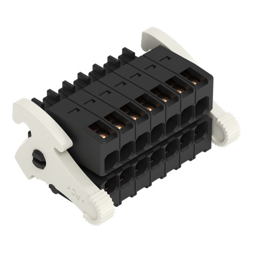1-conductor female connector, 2-row, CAGE CLAMP&reg;, 1.5 mm&sup2;, black