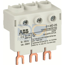 S1-M2-25 3-phase power infeed block High, for MS116 / MS132, 25mm2