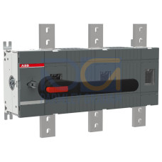 3-pole, front operated, base mounted switch-diconnector with black IP65 handle and shaft, wide phase distance, terminal bolt kit included