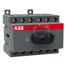 6-pole, front operated, base mounted, DIN-rail mountable switch-diconnector / non-fusible diconnect switch with protected clamp terminals, handle and shaft are not included