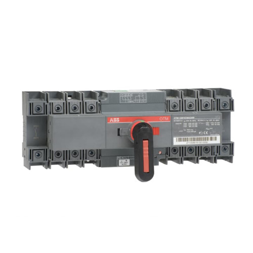 Including a handle for manual operation, bolt kit with nut and washers for all terminals and male connectors for control circuits. Types OTM630...2500E_ include a storage clip for the handle and spare