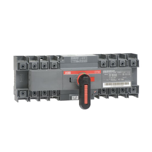 Including a handle for manual operation, bolt kit with nut and washers for all terminals and male connectors for control circuits. Types OTM630...2500E_ include a storage clip for the handle and spare