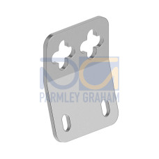 Bracket: 15 Degree Offset, 12-gauge stainless steel 15 degree offset bracket, Used with R55 Color Mark sensors