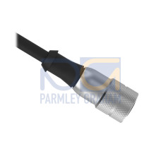 Cordset: Single Ended MICRO, 3-pin Straight Female C Code, 9 m (29.53 ft) 3x22 Black PVC Jacket, Black PVC Jacket, Nickel-Plated Brass Coupling Nut