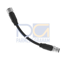 Cordset: Double Ended M12, 8-pin Straight Female, 8-pin Straight Male Shielded, 0.91 m 8x24 Dark Green TPE Jacket, Nickel-Plated Brass Coupling Nuts